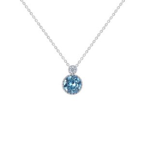 Myyshop Silver Necklaces Wild Clavicle Chain Female Austrian Crystal Simple High-end Jewelry