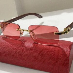 Woman Designer Sunglasses Man Buffs Glasses Buffalo Horn Glasses Mens Woman Rimless Carti C Decor Square Vintage Retro Metal Wood Frames Fashion Eyeglasses