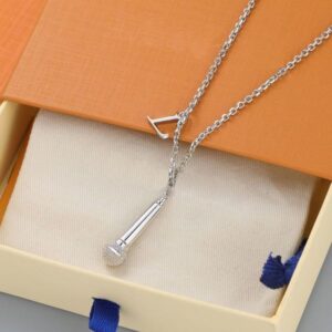 Fashion Personality Necklace Men Women Pendants Trend Microphone Necklaces Luxury Metal Party Jewelry