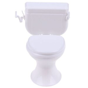 Dollhouse Furniture Vintage Bathroom Modeling White Toilet Diy Doll House Accessories Miniature Baby Pretend Game Toys