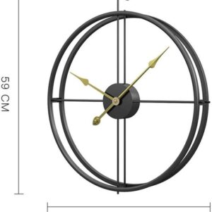 Metal Iron Large Wall Clocks Quartz Office Decor Luxurious Minimalist Industrial Mute Hanging Hungclock Home Decoration Modern