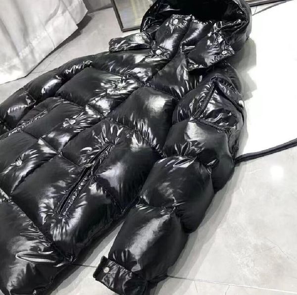 Men womens Down Coat Outerwear Classic Winter X-long Thick Warm Puffer Jacket Hooded Designer Parkas Luxury Streetwear Homme Unisex Coats Plus Size 12345 Black