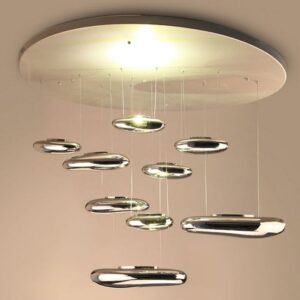 LED Pendant Lamps Mercury Water Drop Droplight Fashion Lighting Hotel Living Room Ceiling Light Chandelier Lamp Electroplating Chandelier