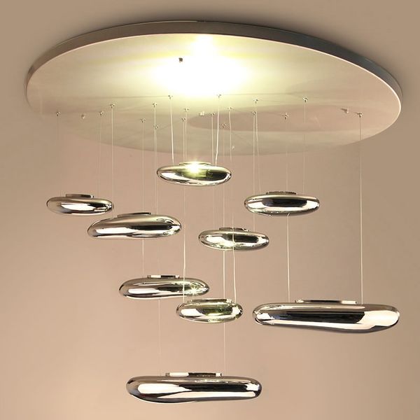 LED Pendant Lamps Mercury Water Drop Droplight Fashion Lighting Hotel Living Room Ceiling Light Chandelier Lamp Electroplating Chandelier