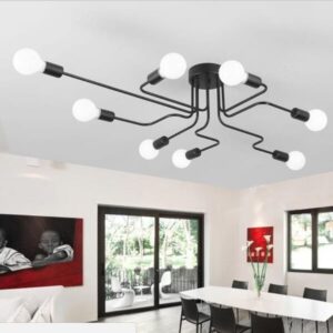 Vintage Ceiling Light Iron Multiple Rod Creative Retro Personality Luminaria Industrial Led Pendant Lamps Home Lighting Fixture Ceiling Lamp