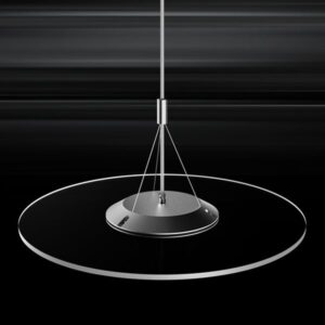 LED Pendant Lamp Frameless Ring Acrylic Nanometer Guide Plate Panel Light Stepless Dimmable Lights Hotel Lighting Living Room Transparent