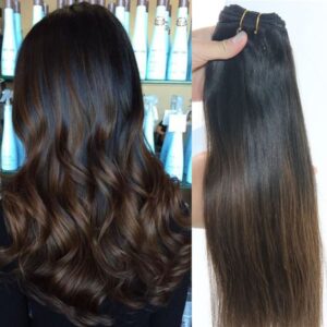 Wholesale Products Human Weave Bundles Brazilian Virgin Hair Extensions Balayage Ombre Brown Two Tone 1B/#4