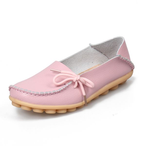 Hot Sale Moccasins Women Soft Leisure Flats Female Driving Shoes Loafers Mother Casual Shoe Fashion Woman Genuine Leather Shoes &01