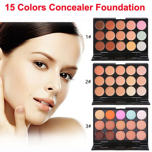 15 Colors Foundation Contour Face Cream Makeup Concealer Palette mini Tool for Salon Party Wedding concealer free DHL