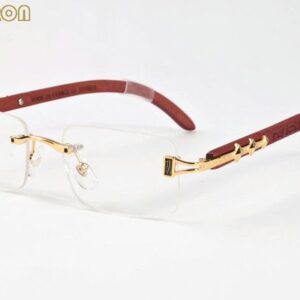 with box 2020 fashion sports sunglasses for women mens attitude sunglasses black gold clear lens men rimless sun glasses