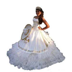 cheapest stock red 24w ball gown quinceanera dresses beaded sweet 16 year laceup prom party evening gown vestidos de 15 anos qc1405