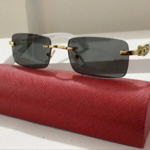 New Fashion Buffalo Glasses Sunglasses Women Mens Rimless Vintage Summer Cat Eye Style Fashion Men Wood Bamboo Horn Eyeglasses Popular Eyewear