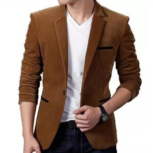 Wholesale- Abetteric Men's Stylish Long Sleeve Peaked Lapel Suit Blazer