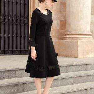 2019 new women's dress heavy work beaded long paragraph large swing skirt