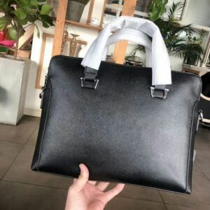 2022 Sale Men Shoulder Briefcase Black Leather Designer Handbag Business Mens Laptop Bag Messenger Bag 5 star review