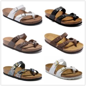 805 Mayari Arizona Gizeh Cork slippers Hot sell summer Men Women Beach sandals flats slippers unisex casual shoes print mixed colors Flip Flops Size US 3-15