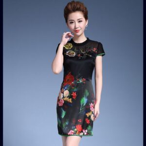 Summer new heavy silk dress
