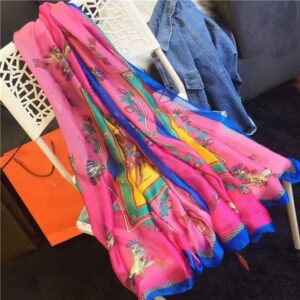 famous designer ms xin design gift scarf high quality 100% silk scarf size 180x90cm free delivery Buu4