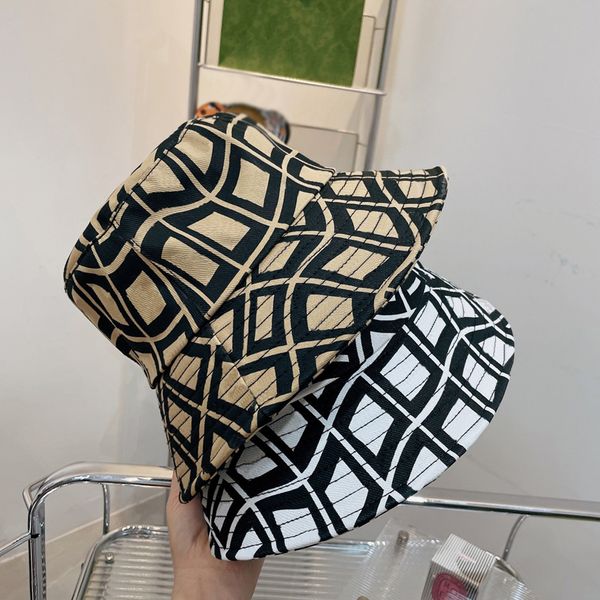 Fashion Streets Bucket Hat Spring Hats Full Flower Letter Print Cap Design for Man Woman 2 Colors