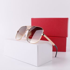 Beachwear Sunglasses Fashion Eyewear Rectangle Frame Metal Frame Designer for Man Woman Casual 7 Color Top Quality