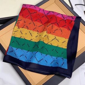 l Silk HANDBAG scarf Headbands women Classic letter scraves Top grade bag hair Bands 50x50cm The gradient color