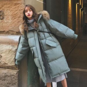 2025 Womens Down jacket designer Parkas 2021 Winter Jacket Women Long Parka Warm Slim Coat Woman Puffer Oversized Padded Outwear Y2K