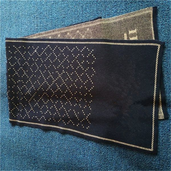 Wholesale classic warm wool knitted scarf comfortable letter stripe horse design men women universal autumn and winter