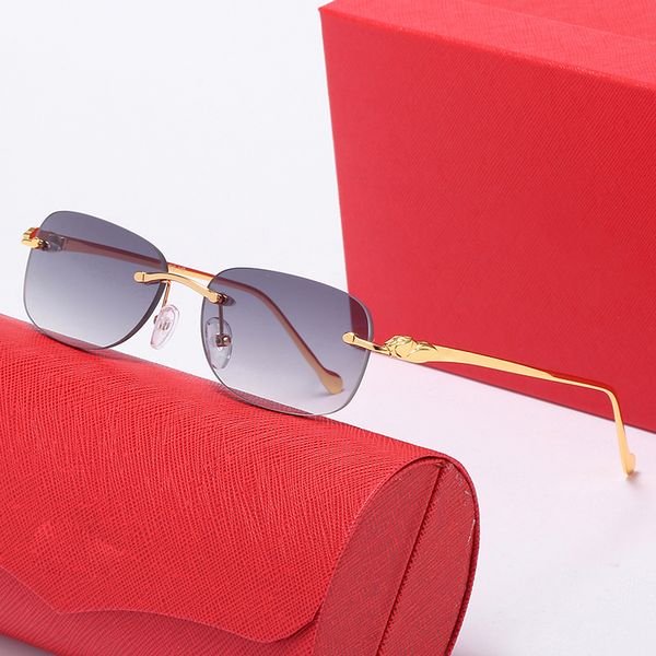 Sports Mens Sunglasses Designer Women Sunglasses Polarized Sun Glasses Driving Round Frameless Gold Leopard Silver Metal Eyeglasses Colors Accessories Oculos