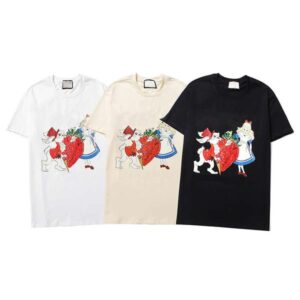 tshirts 21ss women tshirts cartoon print tees letter printing casual style summer tops good quality mens womens tees size s2xl