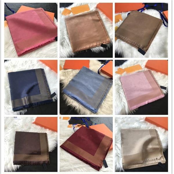 Newest Designer Women High quality scarf Soft Lame Thick and warm gold thread Scarf Classic printed Shawl size 140X140cmwholesale