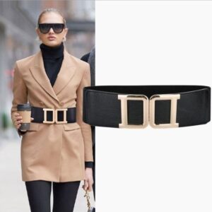 Elastic Belt for Woman Fashion D Letter Design Widen Belts Genuine Cowhide 3 Color High Quality