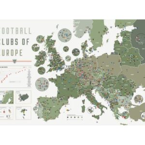 Football Clubs Of Europe Poster Painting Print Home Decor Framed Or Unframed Photopaper Material