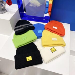 Knitted Hat Beanie Hats Fashion Patchwork Design for Man Woman Winter Cap 7 Colors High Quality