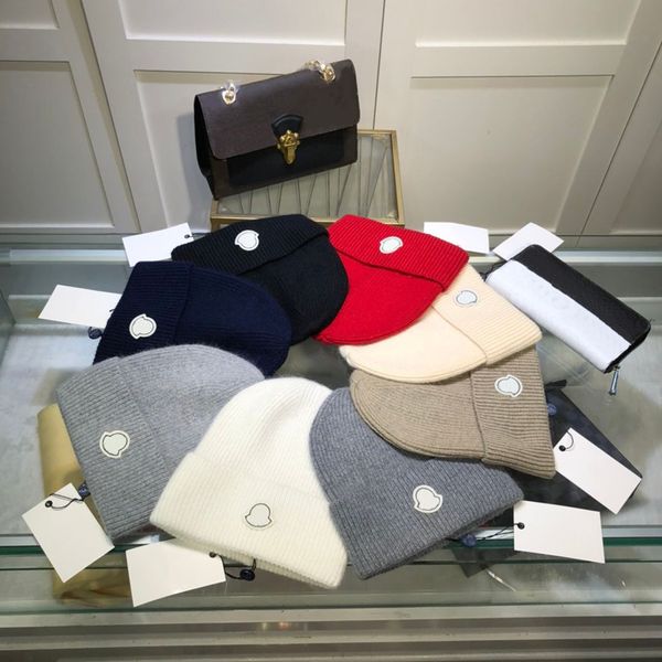 Designer Skull Caps Fashion Breathable Cashmere Warm Beanie Cap Simplicity Good Texture Cold-proof Hat for Man Woman 8 Colors High-quality