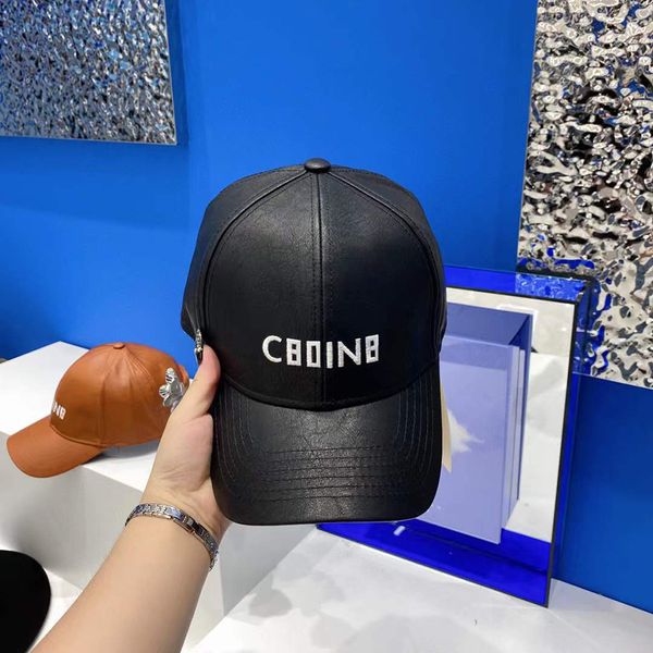 Designer Leather Hat Fashion Ball Caps Leisure Cap for Man Woman Popular 2 Color High Quality