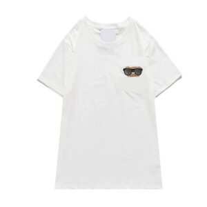 2021 Fashion Designer T-shirts Mens High Quality T Shirt Women Bear Print Casual Couples Tees Streetwear Men Tee Shirts Summer Tops Clothing