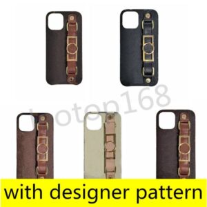 Luxury Fashion Designer Phone Cases for iphone 11 11pro 12 13 14 pro max XS XR Xsmax 7 8 plus Leather Wristband Holder Cellphone Cover