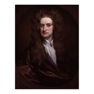 Sir Isaac Newton Portrait Painting Poster Print Home Decor Framed Or Unframed Photopaper Material