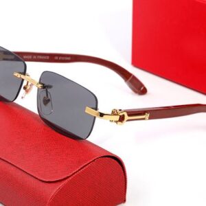 Frameless Sunglasses Designer Women Mens Plastic lens Pilot Fashion Retro Sunglass Men Woman Polarize Vintage Sport Buffalo Horn Glasses Eyeglasses with Boxes