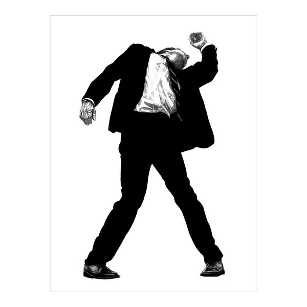 Robert Longo Men In The Cities Painting Poster Print Home Decor Framed Or Unframed Photopaper Material