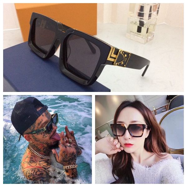 Men Women Designer Sunglasses Millionaire Square Frame Quality Outdoor Avant-garde Wholesale Style Glasses with Case 96006