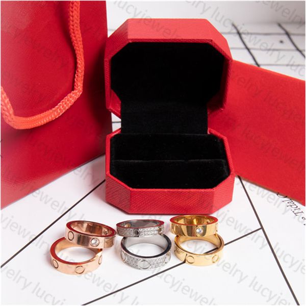 Designer Ring Lovers Stones Classic Rings Wedding Unisex for Man Woman 4 Style 12 Color Good Quality