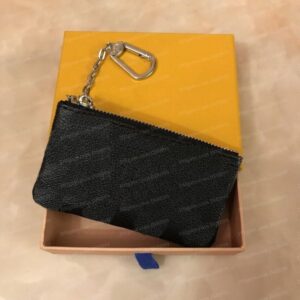 Top Quality Fashion Wallets KEY POUCH Women Mens Black flower Checker Grid Keys Ring Credit Card Holder Coin Purse Girls Wallet Bag With Box JN8899