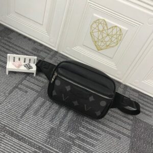 Top fashion men and women waist bag leather classic designer luxury letters pocket money card shoulder back hand-held 35412