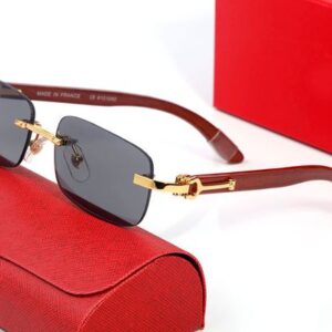 Brand Sunglasses Designer Women Rimless Wood Frames Mens Sunglass Buffalo Horn Glasses Vintage Bamboo Wooden Eyeglasses For Women Eyeglass occhiali lunettes