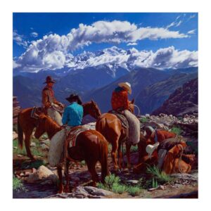 Mark Maggiori Cowboys at Work Painting Poster Print Home Decor Framed Or Unframed Photopaper Material