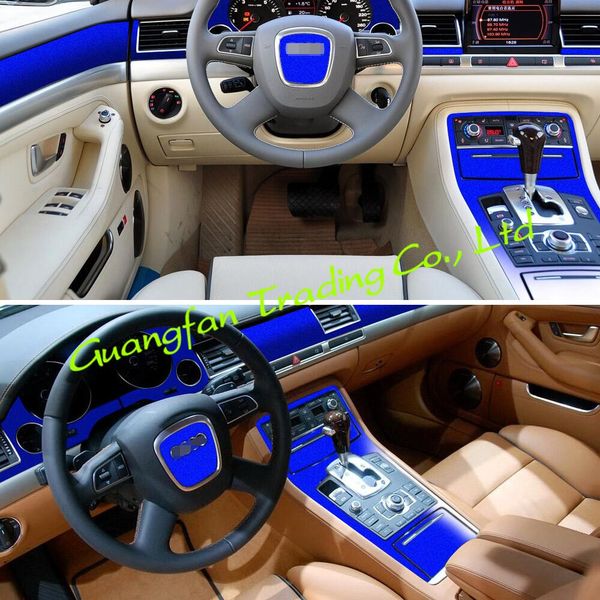 For Audi A8 D3 2003-2010 Car-Styling 3D 5D Carbon Fiber Car Interior Center Console Color Change Molding Sticker Decals