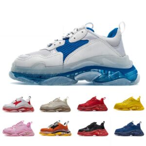 High Quality Bred 17FW Triple S Casual Shoes Adds A Clear Bubble Midsole men classic Sneakers women Neon Green increasing originals fashion luxury designer trainers