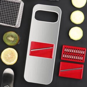 C321 Multifunctional Household Kitchen Stainless Steel Vegetables Cutter Potato Grater (Silver)-1