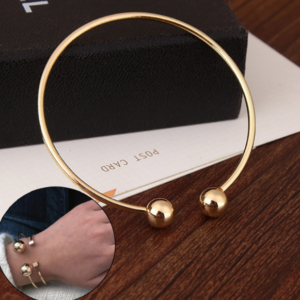 Copper Great Ball Alloy Opening Bangle For Woman